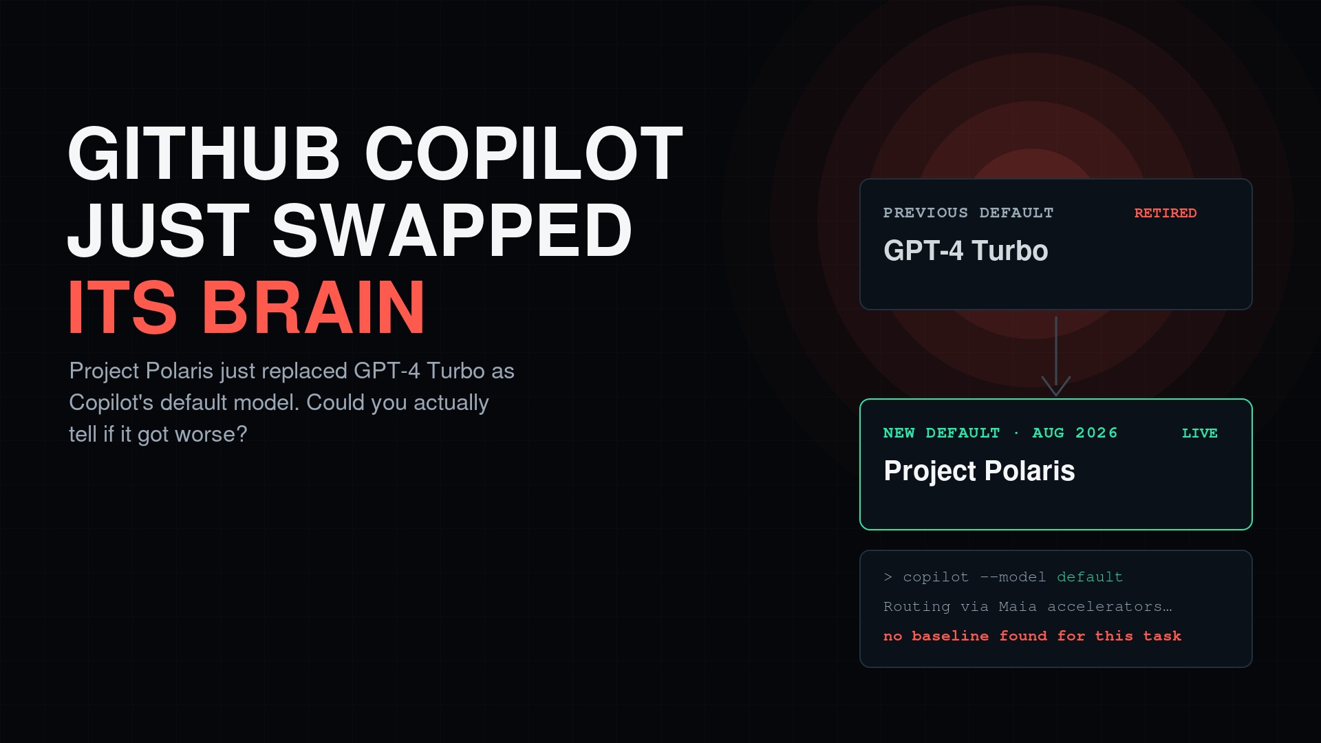 GitHub Copilot Just Swapped Its Brain. Could You Tell If It Got Worse?