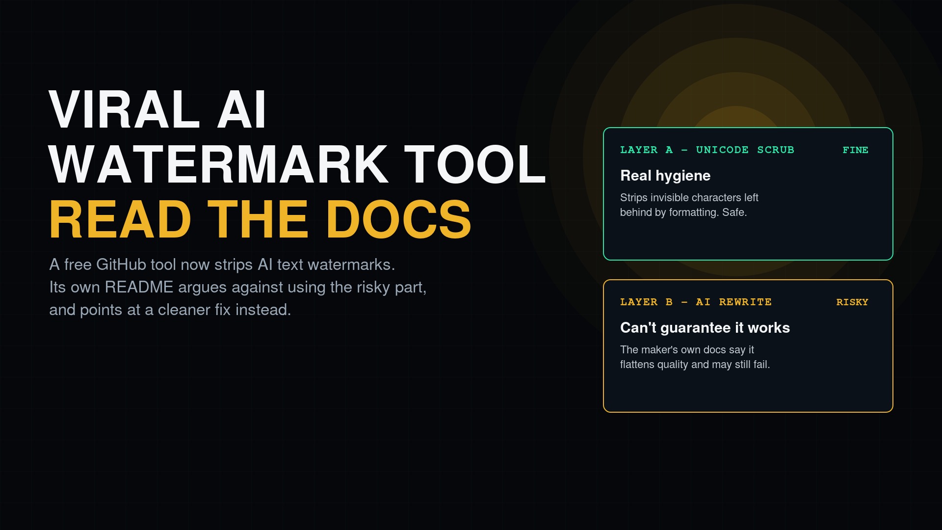 A Free Tool to Strip AI Watermarks Just Went Viral. Its Own Docs Argue Against Using It.